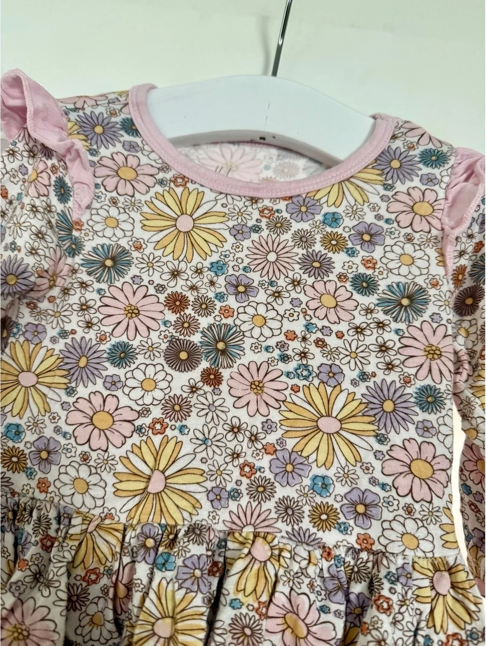 Milkberry Floral Bamboo Dress Sz 3-6 Months EUC